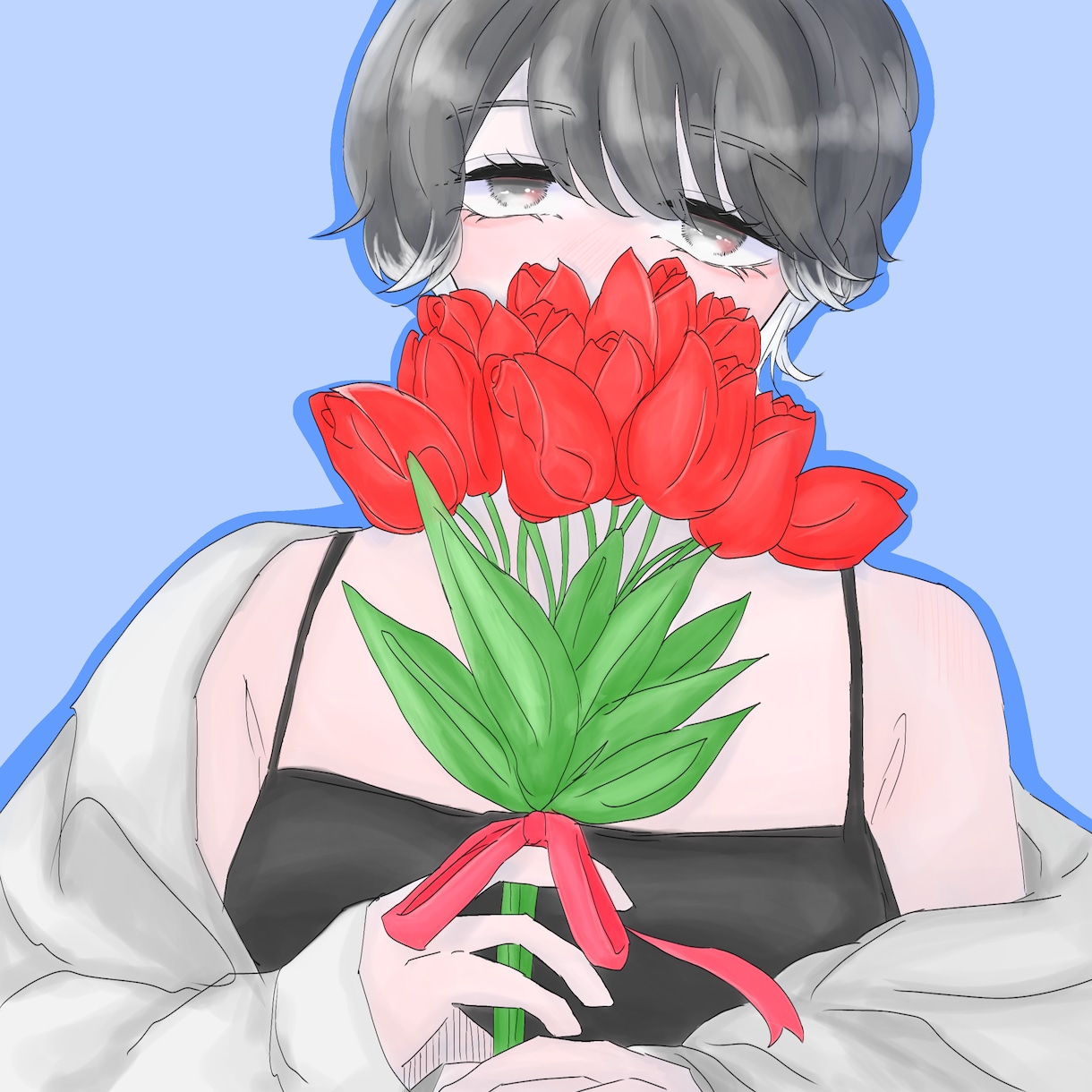 可愛い女の子のSNSアイコン描きます かわいい女の子や雰囲気のある女の子が得意です。 イメージ1