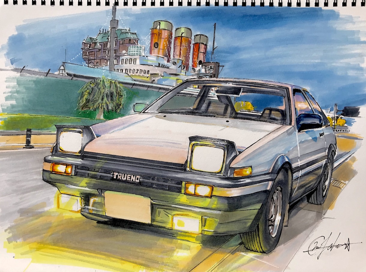 あなたの愛車のイラストを描きます 車仲間へのプレゼントや愛車への思い出に！ イメージ3