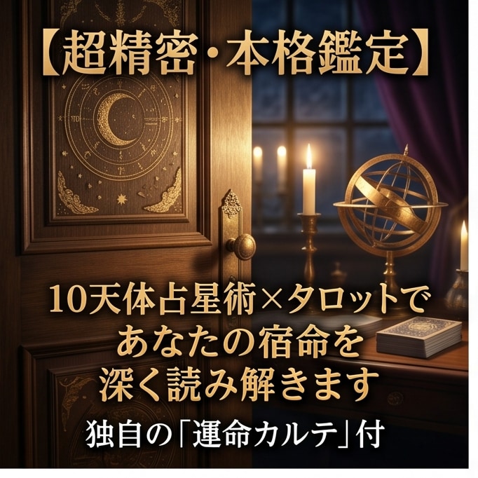 超精密・本格10天体占星術×タロットで読み解きます 独自の「運命レーダーチャート＆星配置図」付き！ イメージ1