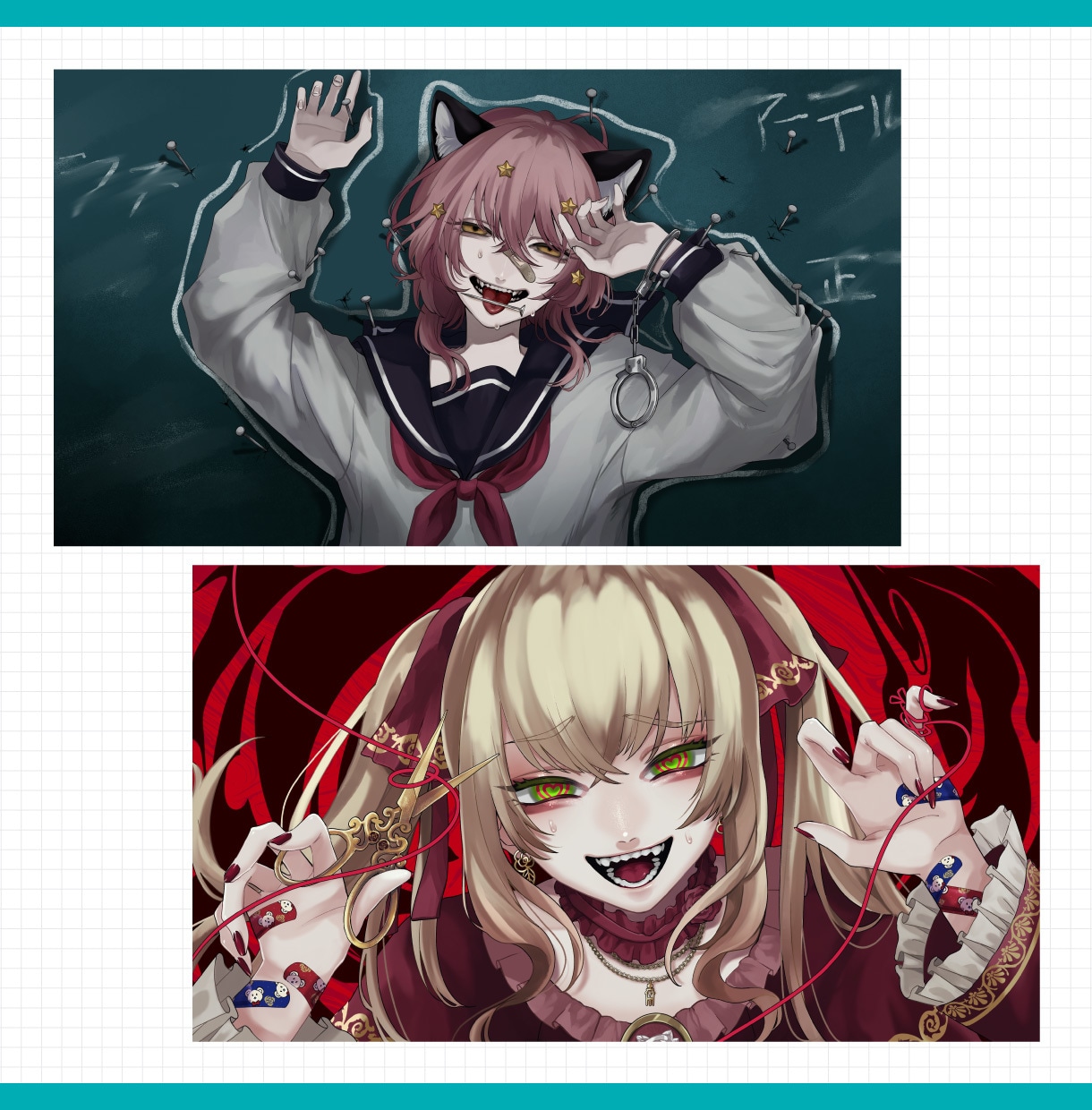 ダークでかっこいいMVイラスト制作します オリジナル楽曲や歌ってみたイラストの制作 イメージ5