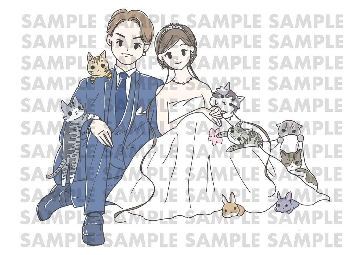 お得にシンプルおしゃれなゆるいイラスト描きます snsアイコン等に。動物も一緒に。商用可能◎テイスト相談可◎ イメージ6