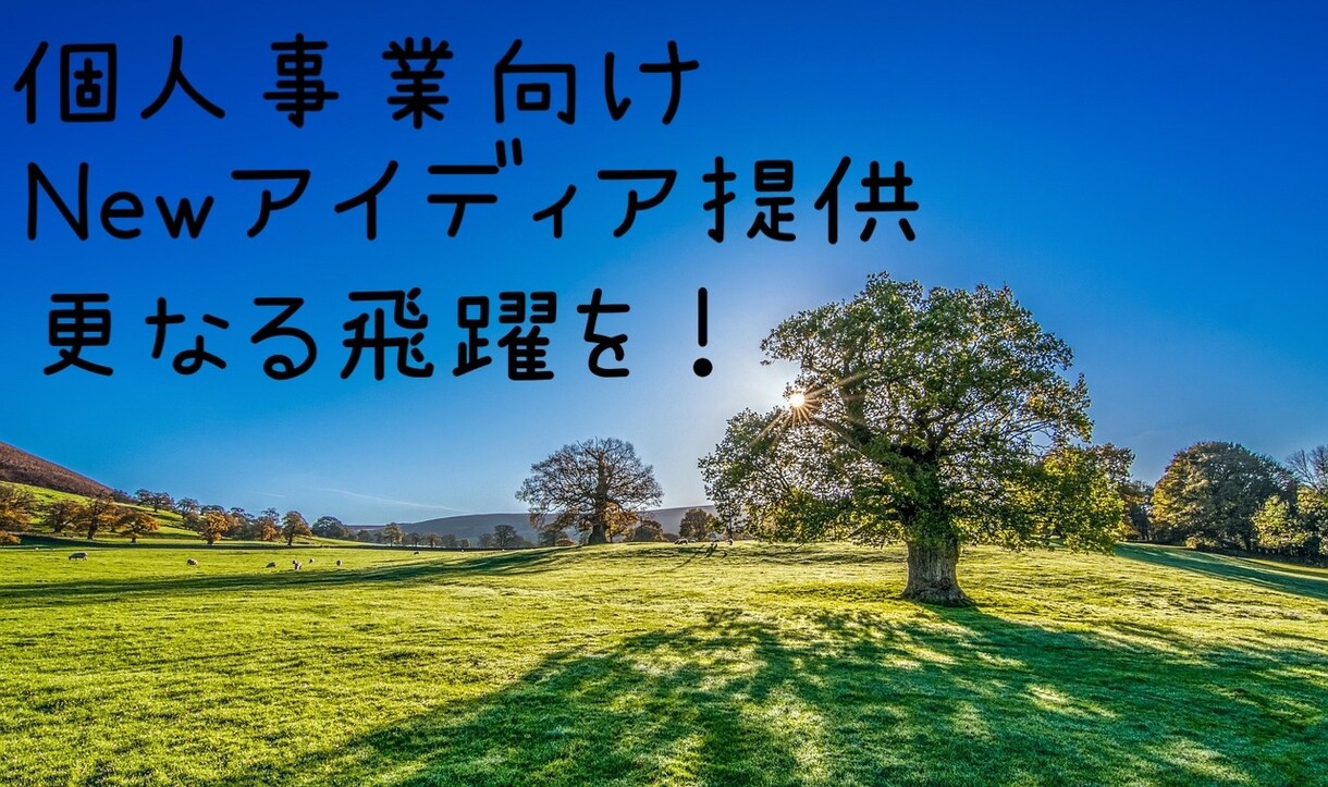 個人事業向けの新しいアイディアを提供致します 個人経営されてるカフェ等の新たな利益の為にアイディアを提供 イメージ1