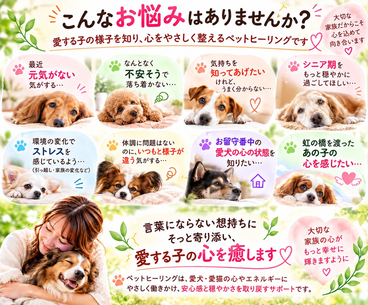 愛するペットの心に寄り添いヒーリングします 400頭以上見てきたプロがペットの小さなサインを受け取ります イメージ2