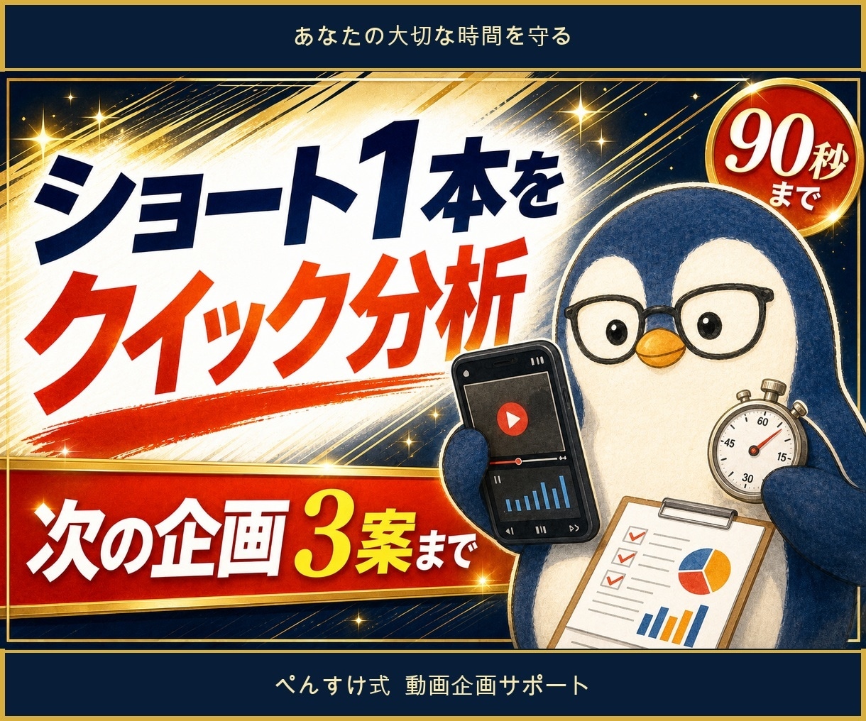ショート動画1本をクイック分析します 冒頭・構成・テロップを1枚で整理します イメージ1