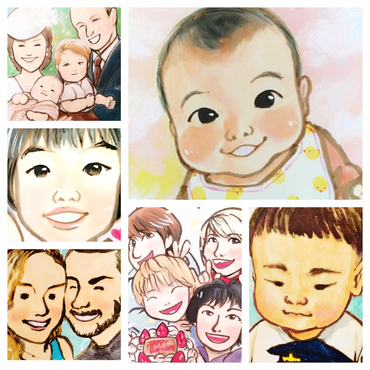 似顔絵描きます いただいたお写真からほっこり優しい似顔絵描きます。 イメージ3