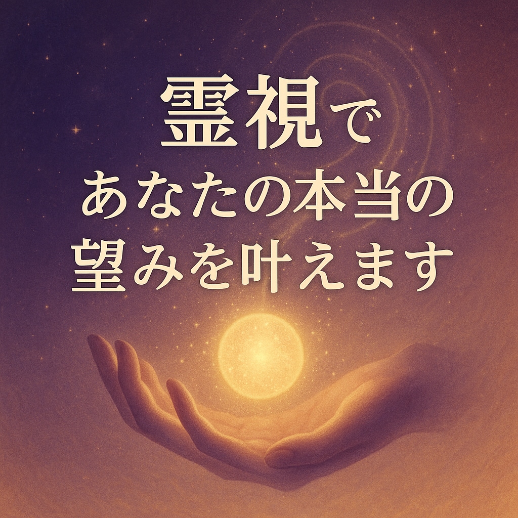 霊視の力で寄り添い、あなたの本当の望みを叶えます 一人で抱え込まないで。温かな霊視鑑定があなたを支えます！ イメージ1