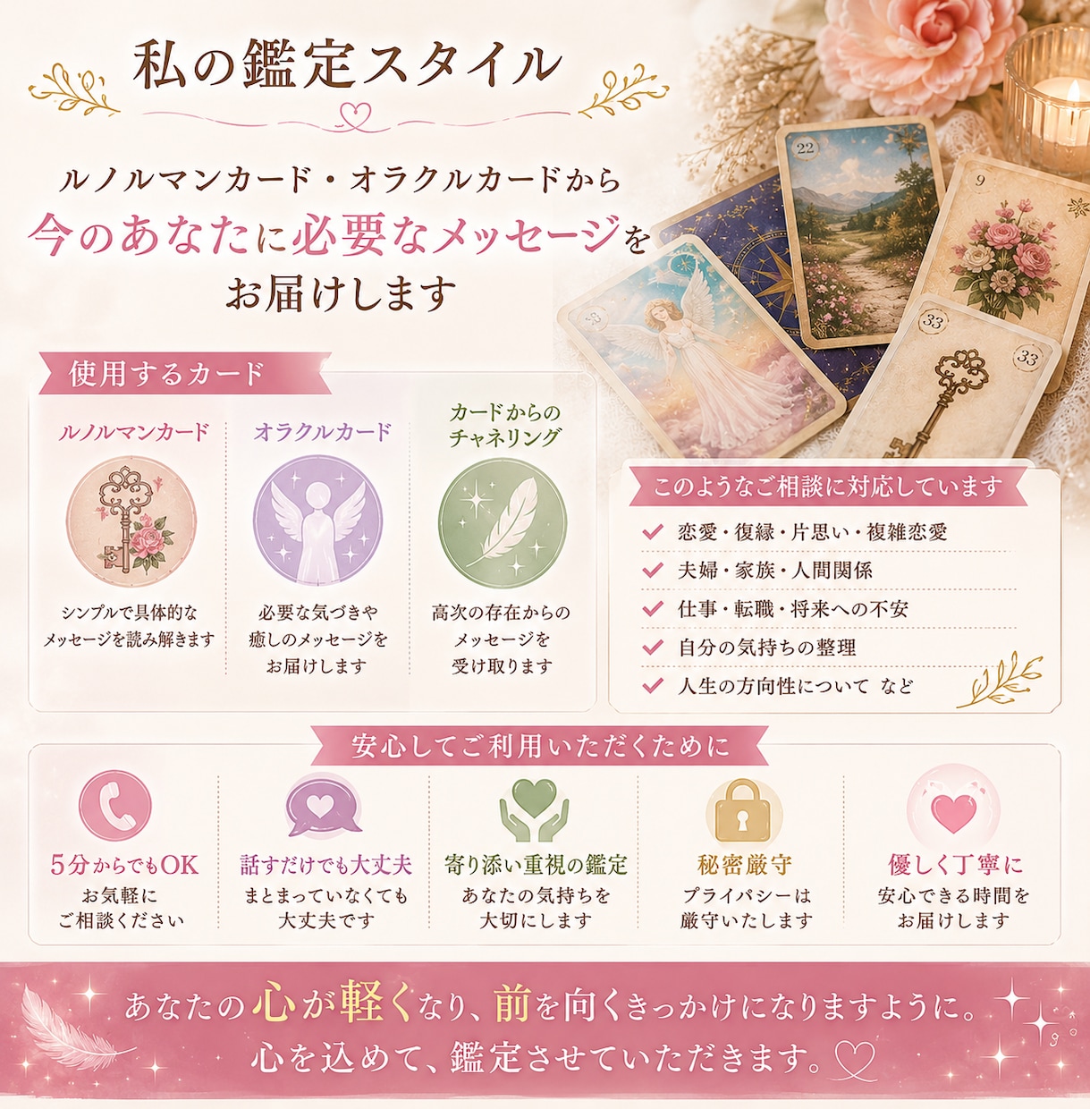 カードから今必要なメッセージをお届けします 一人で抱えず、お話ししてみませんか？ イメージ3