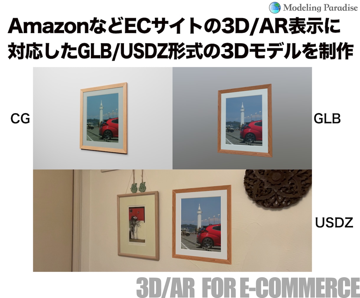 ECサイトの3D/AR向けに3Dモデルを制作します 3DデータがなくてもECサイトで3D/AR表示ができます！ イメージ4