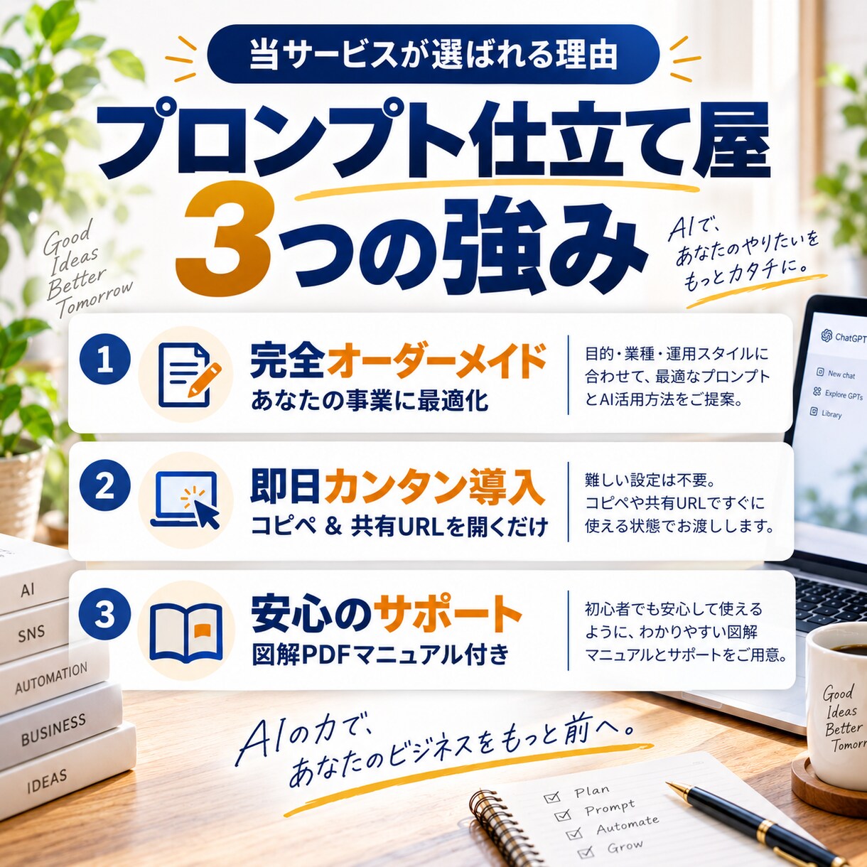 SNS運用を自動化するBot・プロンプト作ります ChatGPT・Gemini対応！SNS投稿作成を自動化 イメージ3