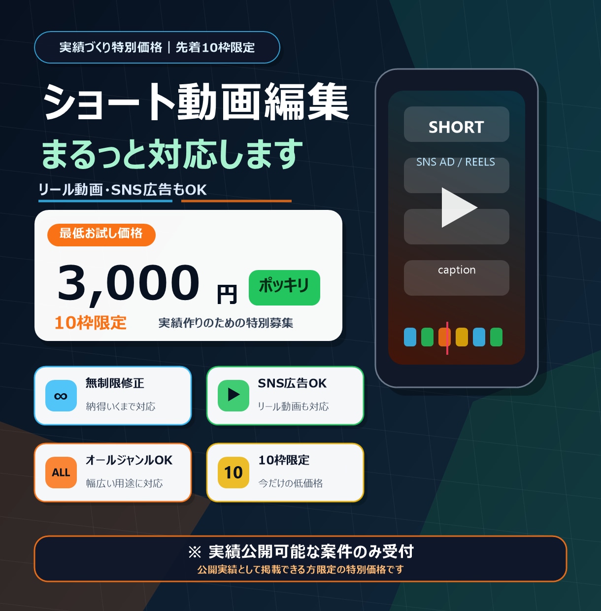 残り8枠限定価格|ショート動画・広告動画編集します 3000円ポッキリでショート動画をお作りします！ イメージ1
