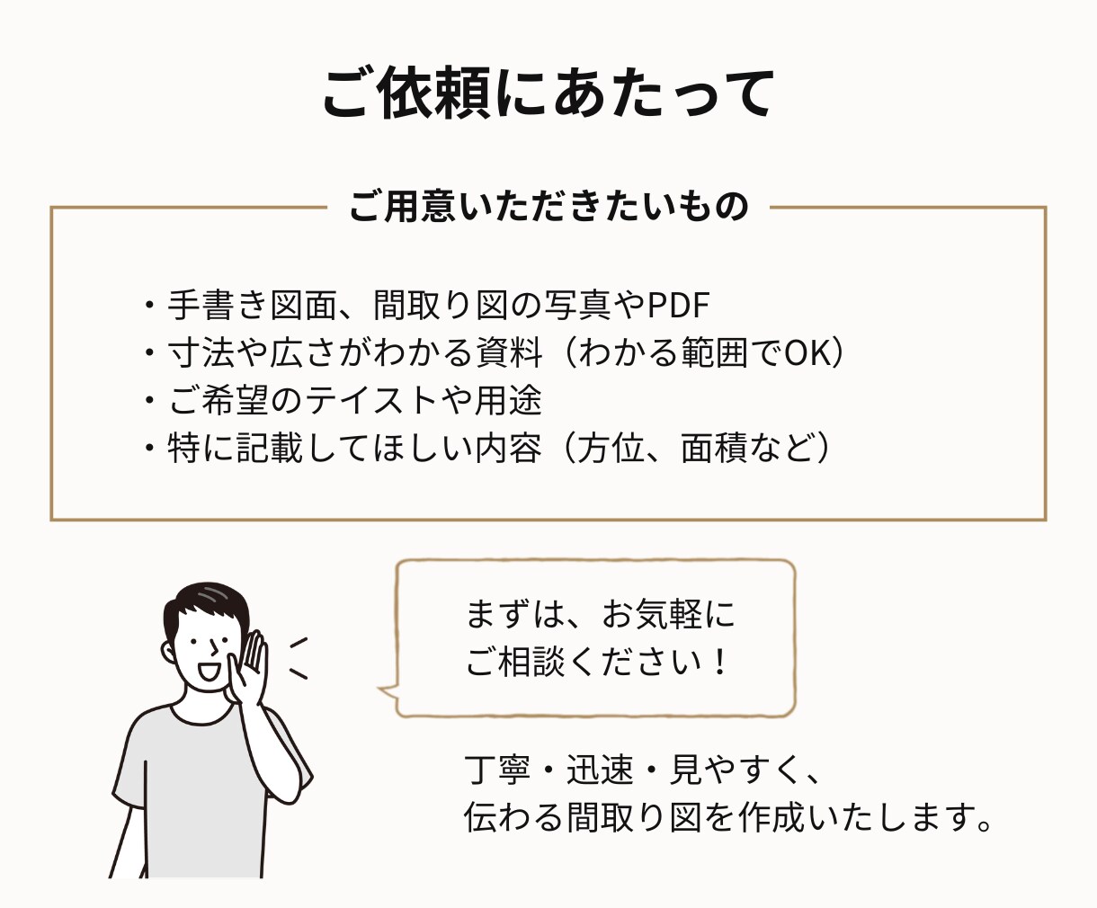 見やすく伝わる間取り図を作成します 住宅業界経験を活かし、スムーズに対応します イメージ10
