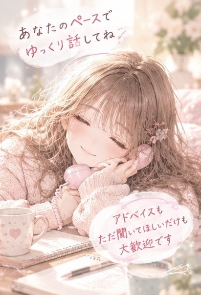 誰にも言えない悩み、ここねに話してみない？ます 恋愛・人間関係・愚痴など、どんなお話も否定せずお聞きします イメージ4