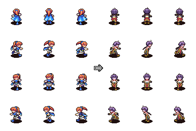 ゲーム特化！　顔アイコン・キャラシートを作成します ツクールシリーズやウディタにオリジナルキャラで動かしたい方へ イメージ1