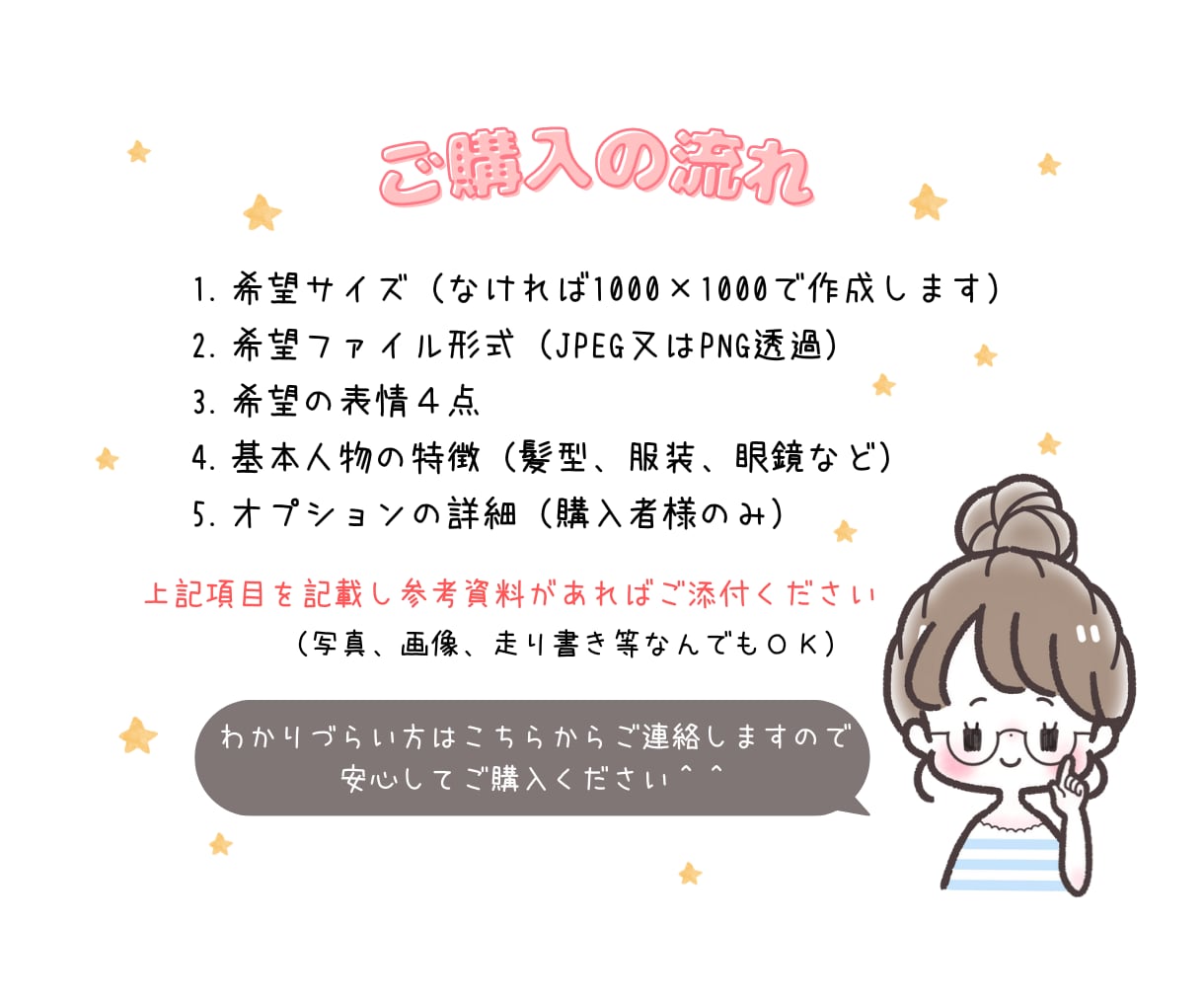 商用利用◎ゆるい可愛い表情違い4点セット描きます 思わず目をとめる！キュン！と可愛いふんわりアイコン！ イメージ2
