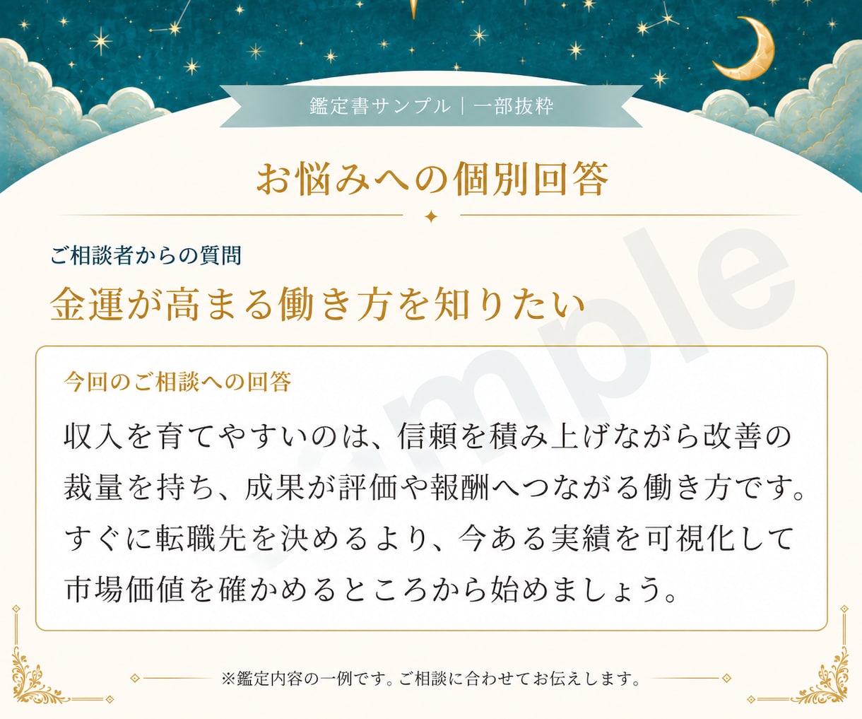 西洋占星術であなたの取扱説明書を作成します お悩み1つに答える星読み鑑定書｜1,500円 イメージ3