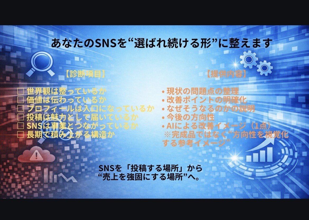 SNSを売り上げに効果的に繋げるプランを考えます SNSを自社が選ばれる事に強く貢献するツールに仕上げます。 イメージ3