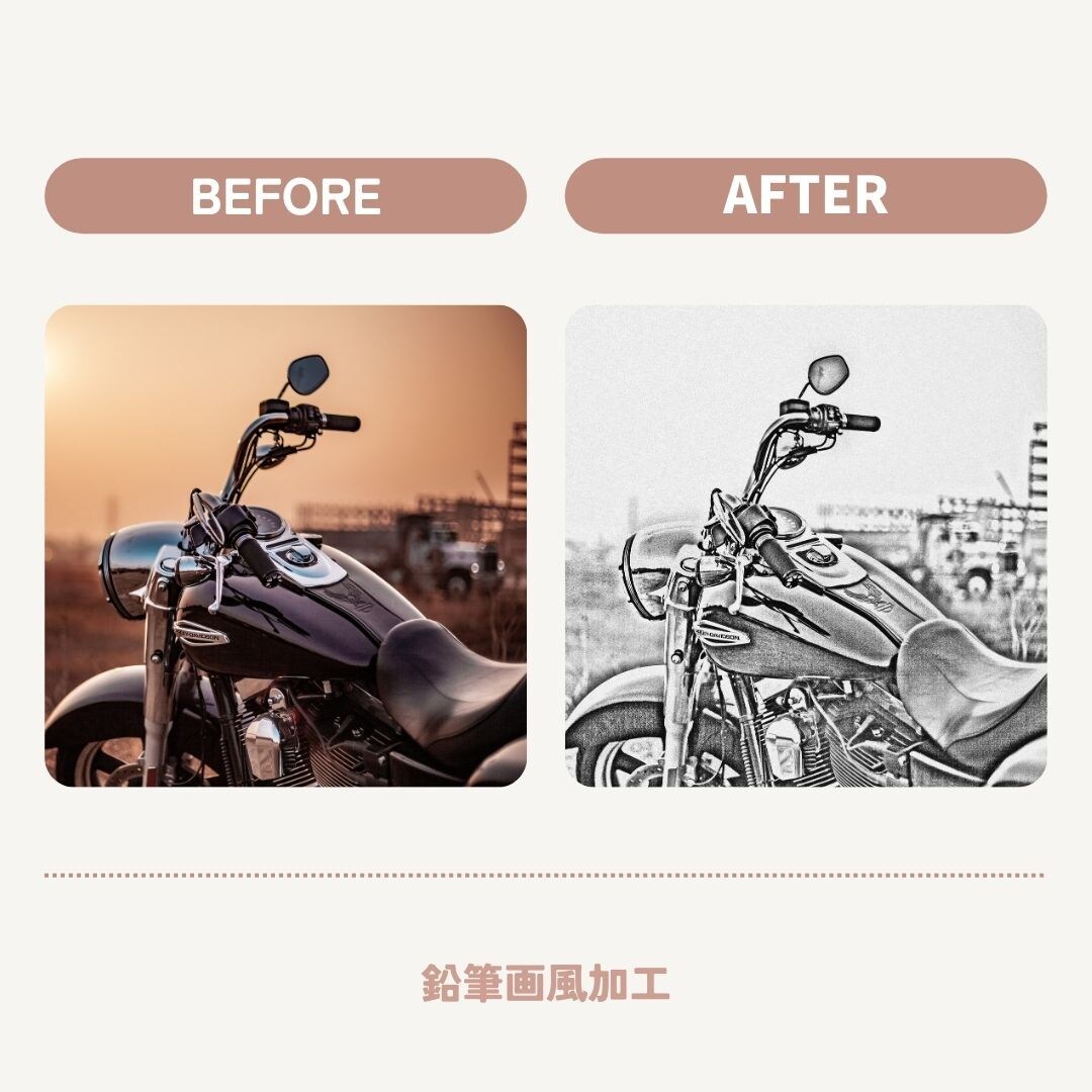 手書きの鉛筆画風に加工します どんな写真でもまずはご相談ください！ イメージ3