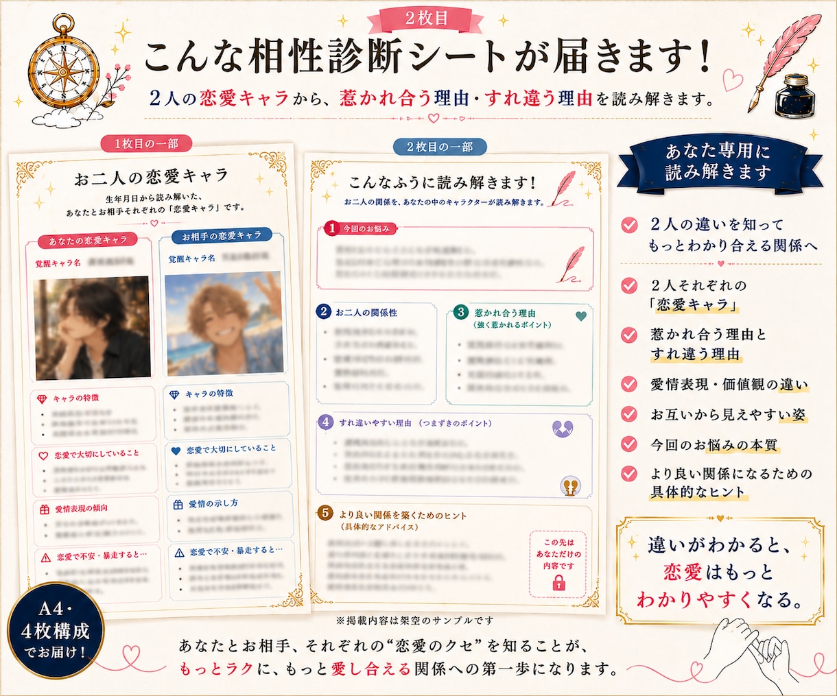 なぜ彼とすれ違う？2人の恋愛相性を読み解きます 愛情表現や価値観の違いを知って、もっとラクに向き合える関係へ イメージ2