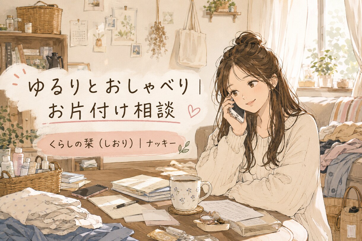 お片付けの「モヤモヤ」を整理します 「どこから始める？」「どう片付ける？」を一緒に考えましょう イメージ1