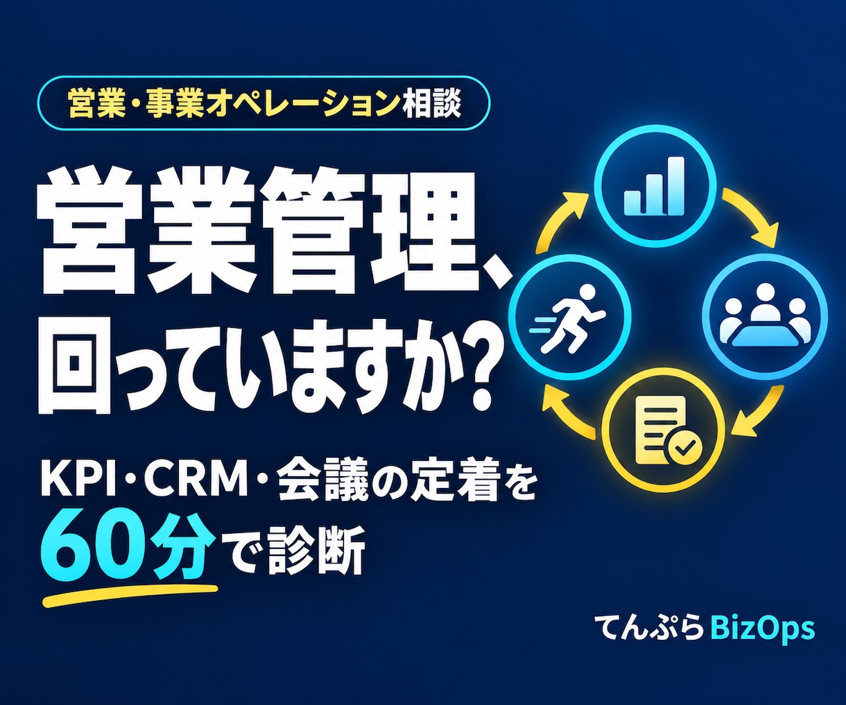 営業管理が定着する仕組みを診断します 大規模組織のBizOps経験で運用定着を支援 イメージ1