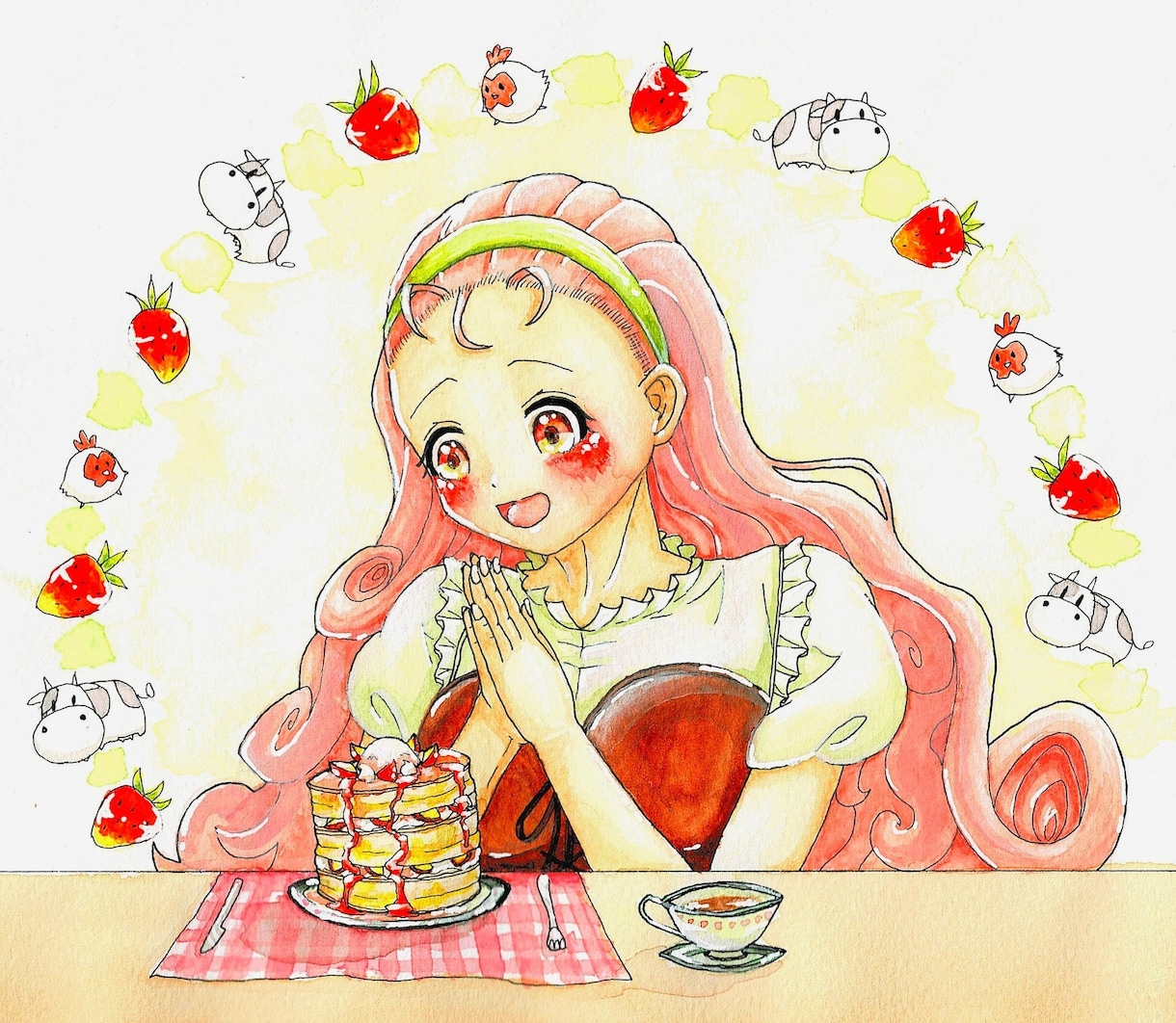 お値下げ中！写真等を優しい水彩風イラストにします オリジナルも可！誕生日プレゼントやSNS、挿絵等にどうぞ^^ イメージ9