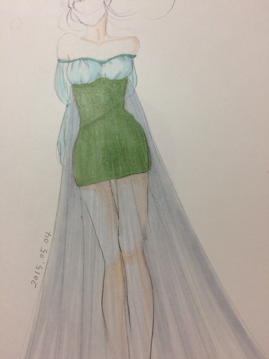 ドレスのデザイン売ります 過去デザインしたドレス画をご提供します。 イメージ1