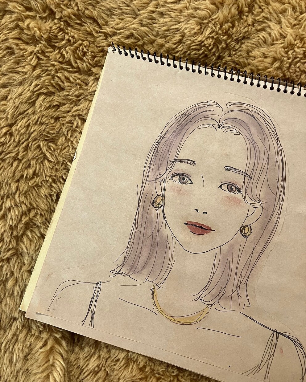 アイシャドウを使ったお洒落なイラスト描きます アイシャドウやリップを使った雰囲気のあるイラストを描きます♪ イメージ1