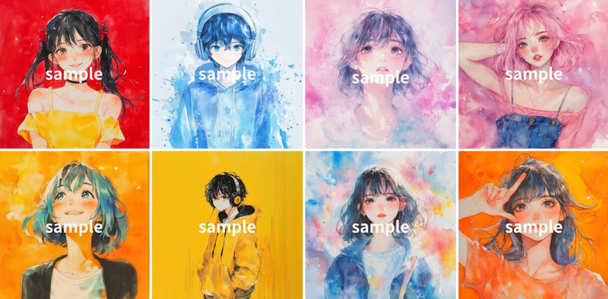 おしゃれなアイコン作成（SNS用：4枚制作）します 最短2日！X・Instagramにピッタリなアイコン制作！ イメージ3