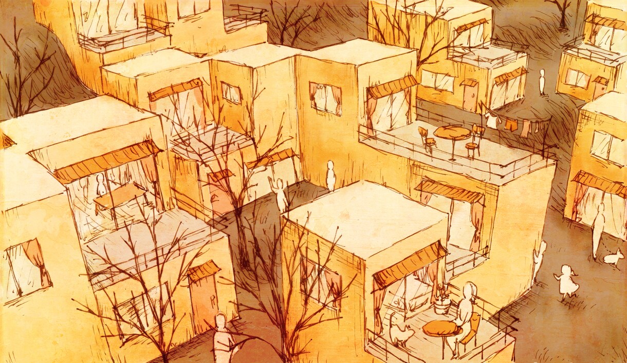 手描きのあたたかい建築スケッチパース描きます 写真とは違う味のあるパースで空間のイメージをわかりやすく！ イメージ7