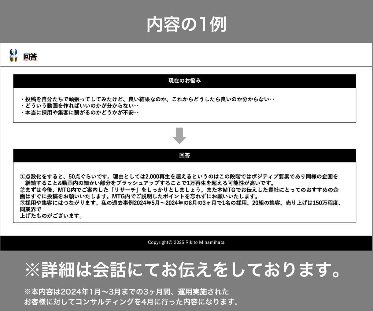 あなたのTikTokをプロが忖度0でコンサルします オンラインで1時間、質問し放題！企画・編集・改善提案など イメージ5