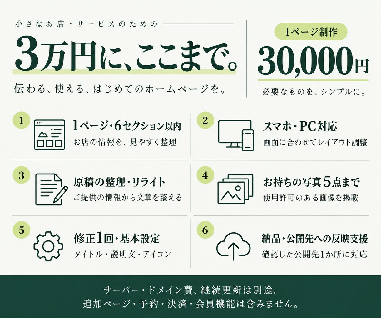 清掃・修理のお店に洗練されたホームページを作ります スマホ対応・原稿整理込み。お店の魅力を1ページに イメージ3