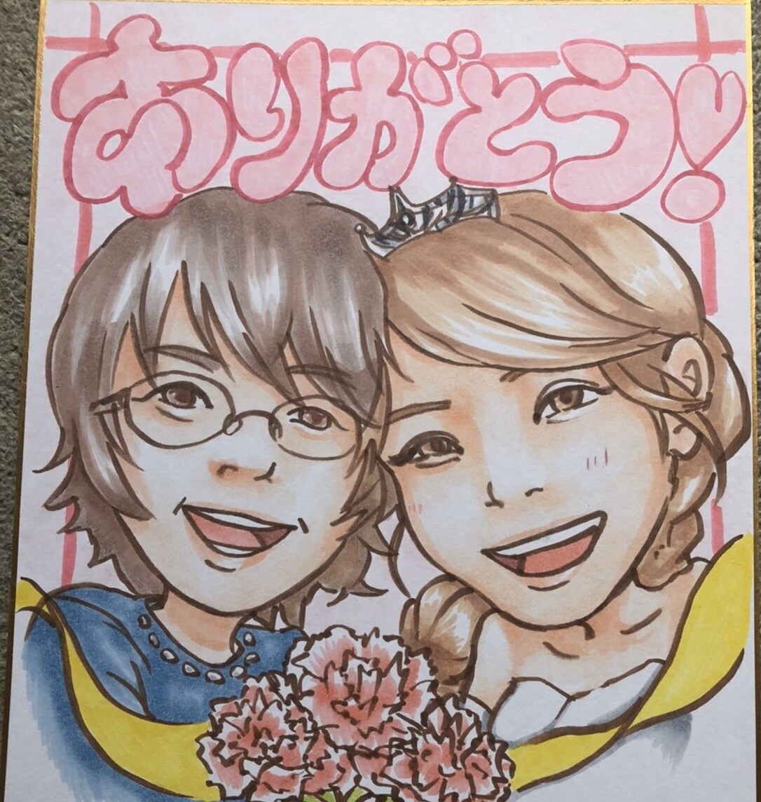 人・ペットの似顔絵を描きます 文字も入れられます！結婚式や誕生日の贈り物用に最適です！ イメージ2