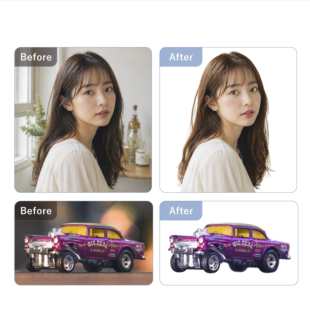 画像の自然なレタッチ・切り抜きなどを行います 商用・SNS用OK！画像加工で、もっときれいに。 イメージ2