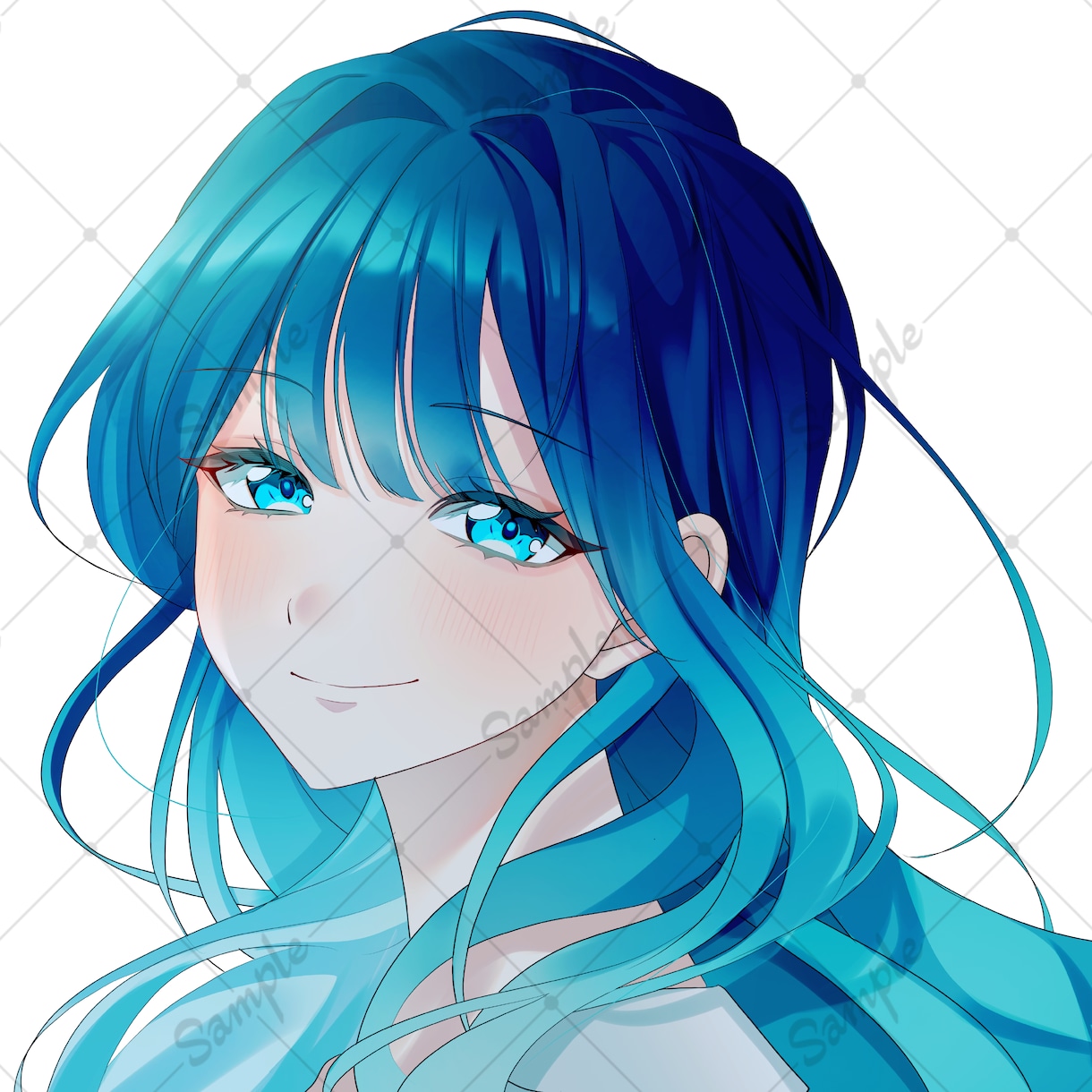 SNS用アイコン、立ち絵、一枚絵描きます 透明感のあるキラキラなイラストが得意です！ イメージ3