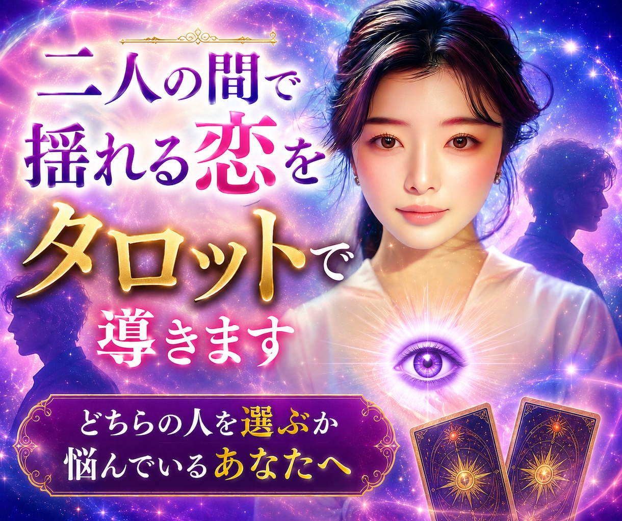 二人の間で揺れる恋をタロットで導きます どちらの人を選ぶか悩んでいるあなたへ イメージ1