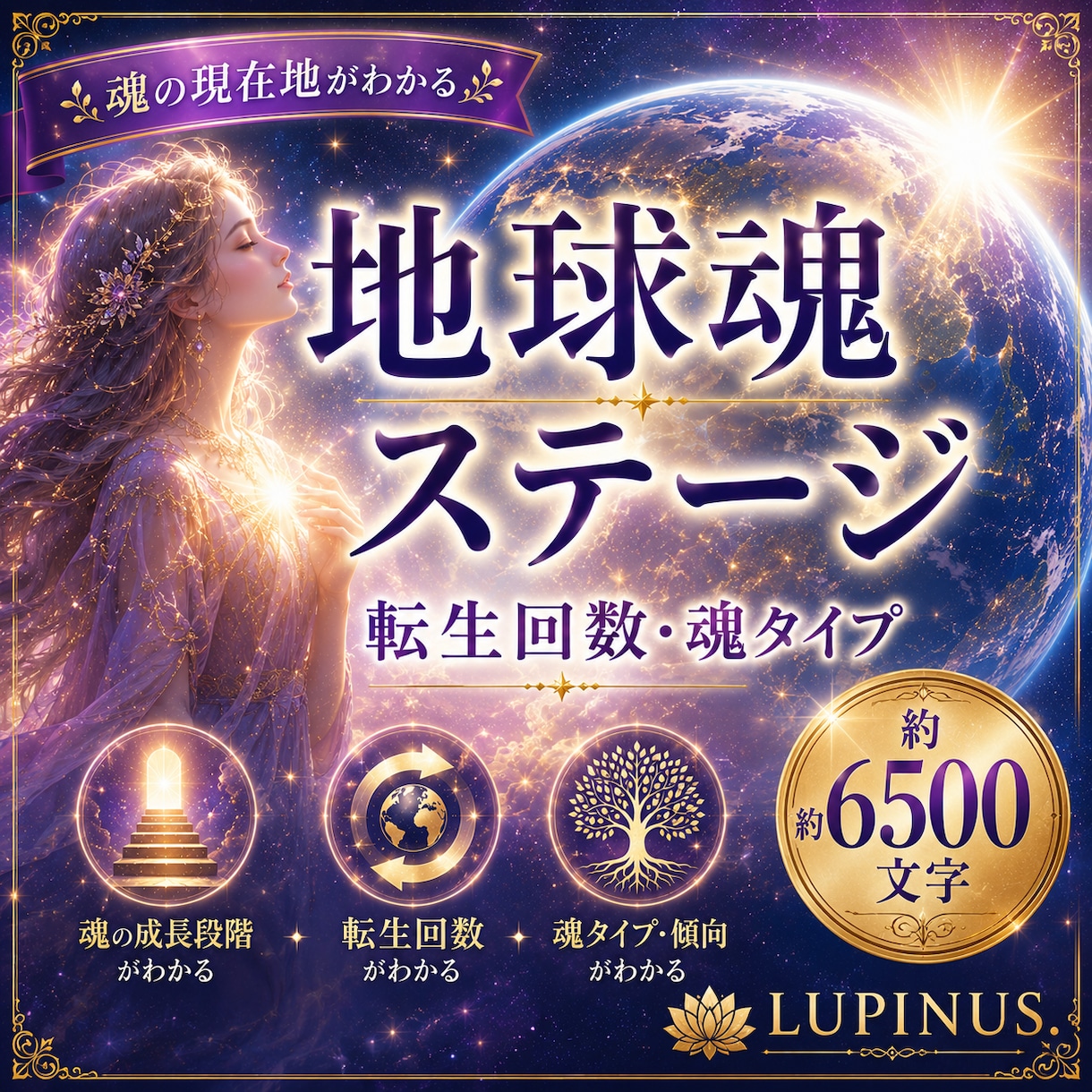 地球魂ステージと転生回数を詳しく鑑定します 約6500文字の詳しい補足解説付きです イメージ1