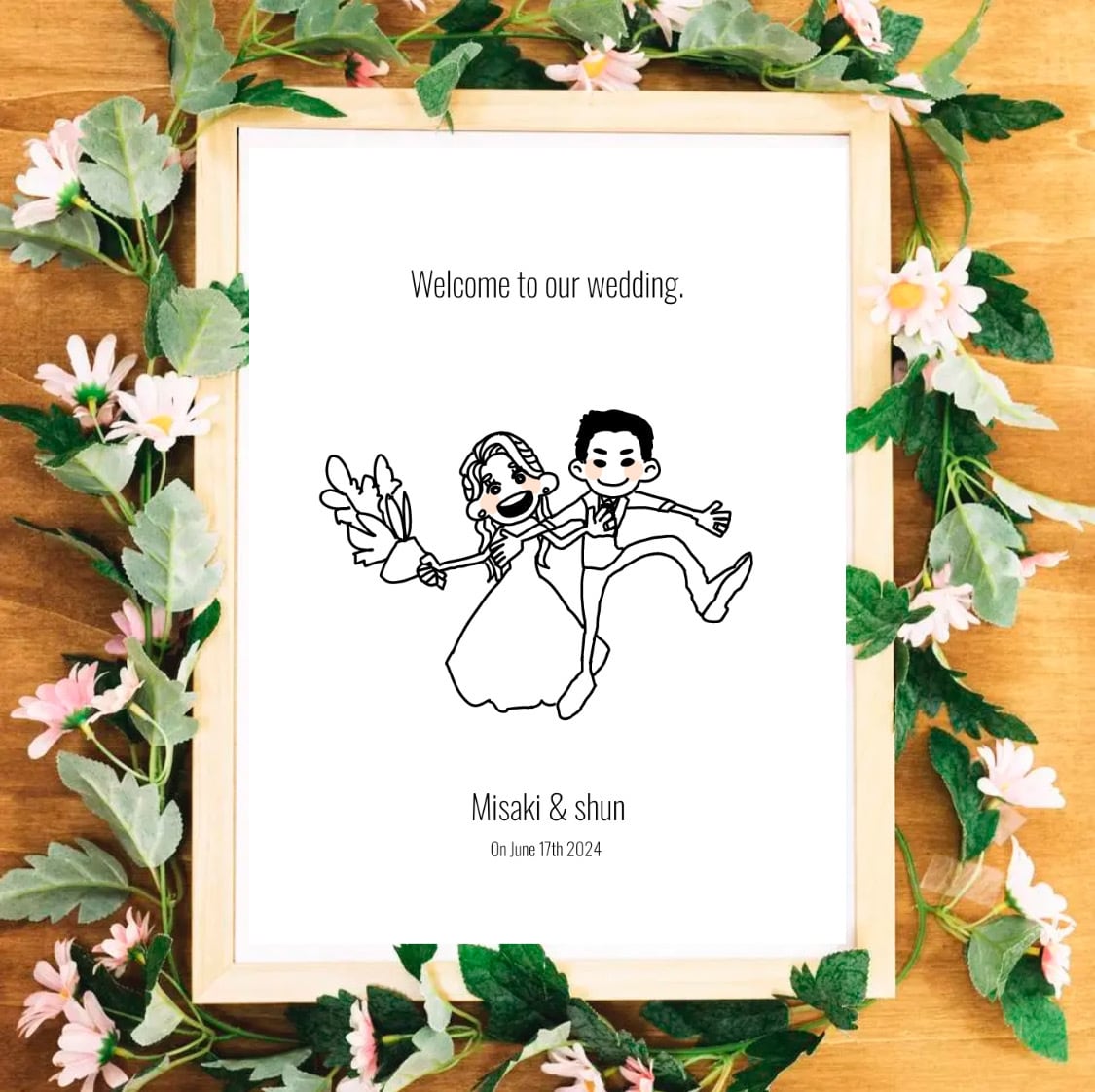 ほっこりかわいいウェルカムボード用イラスト描きます ウェディングアイテム・ギフトにも◎アニメーション対応‼︎ イメージ1