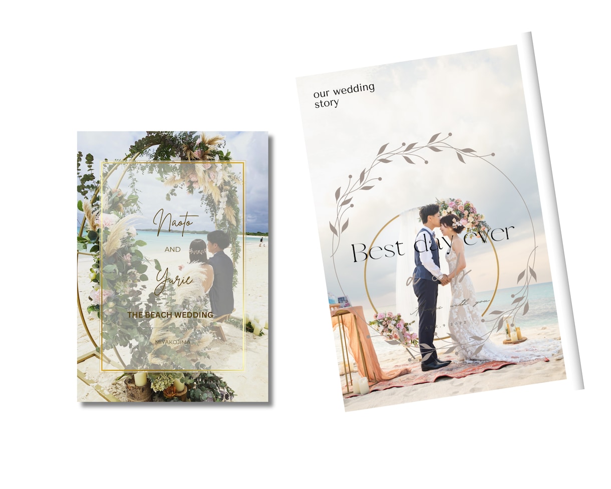 デザイン重視！人気weddingアルバム作成します 会場デザイナーが作る、オリジナルロゴ作成&フォトブック！ イメージ2