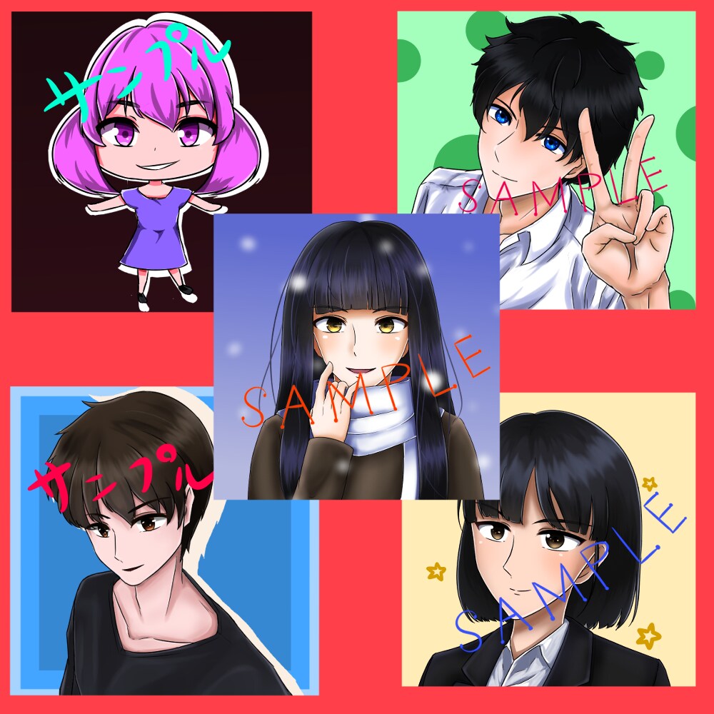アイコンイラスト作成致します お試しとして、無料でアイコン作成させて頂きます イメージ2