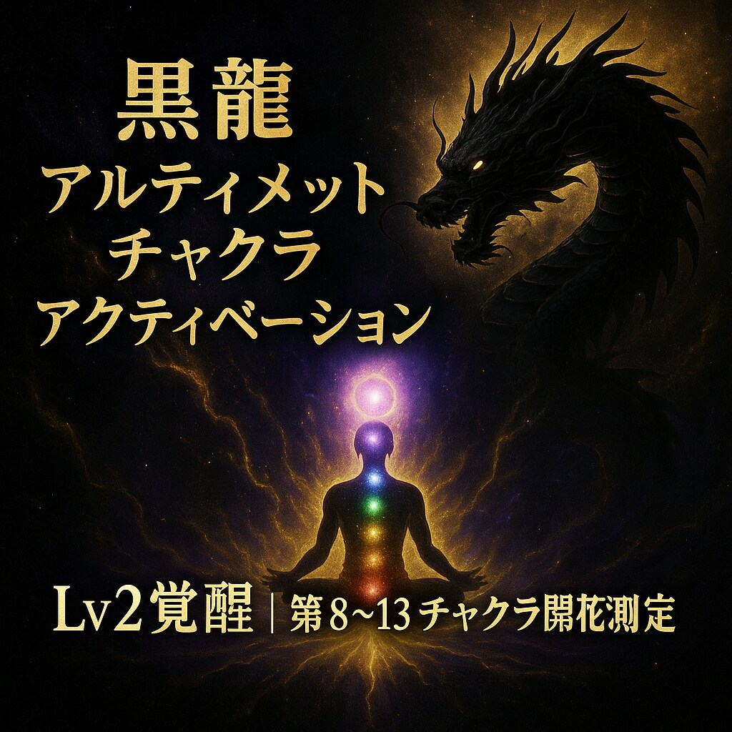 黒龍多次元チャクラ開花アクティベーションします Lv2黒龍アルティメットチャクラアクティベーション　開花測定 イメージ2