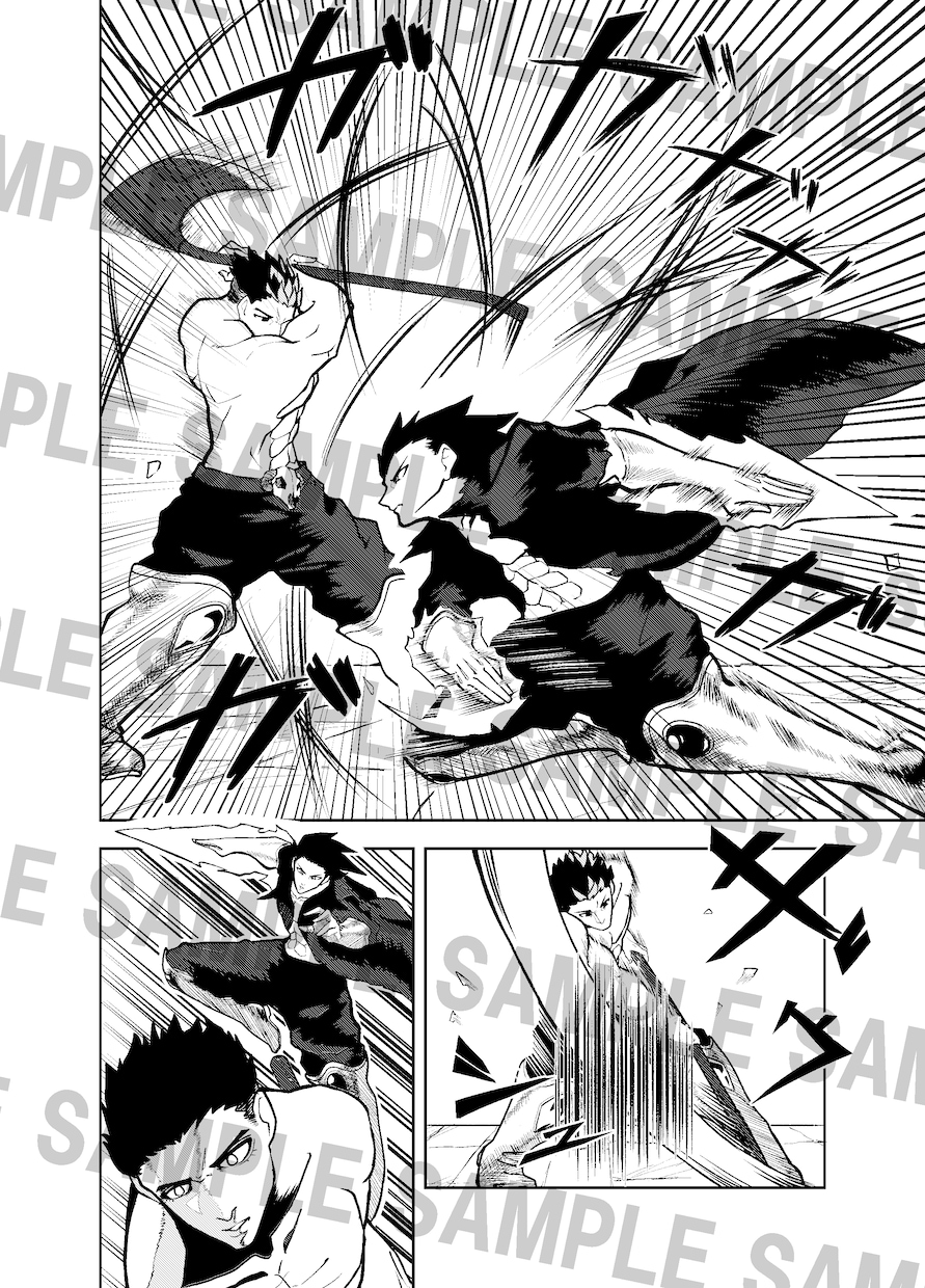 迫力ある少年漫画風の本格モノクロ漫画を制作します カッコいい✕読みやすい！1Pから丁寧にご対応いたします！ イメージ4