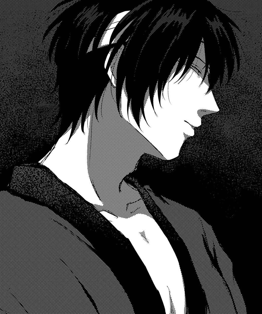 ダークでかっこいいイラスト描きます 鋭く刺すような目つきでこちらを見つめる絵描きます。 イメージ1