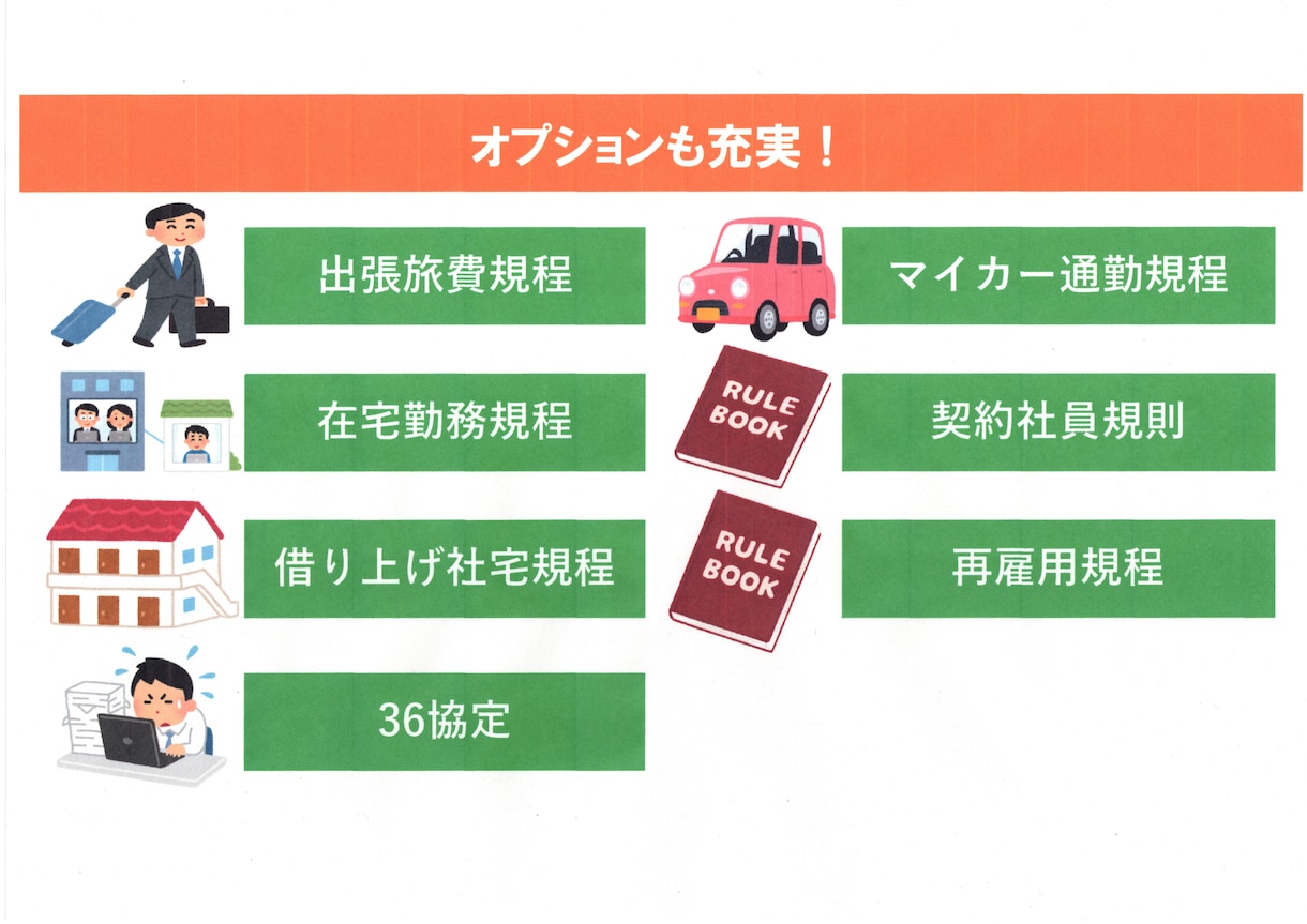 大切な会社の『今と将来を守る』就業規則を作成します PRO認定の社会保険労務士が御社の就業規則を作成いたします イメージ4