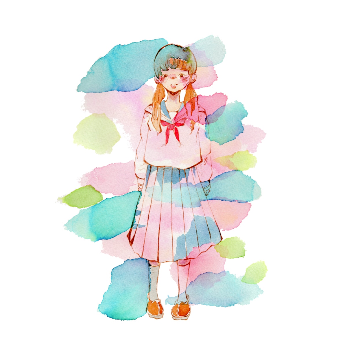 水彩でゆるっと淡い水彩イラスト作成します 淡おしゃれ！気軽にちょっとかわいいをお届け イメージ1