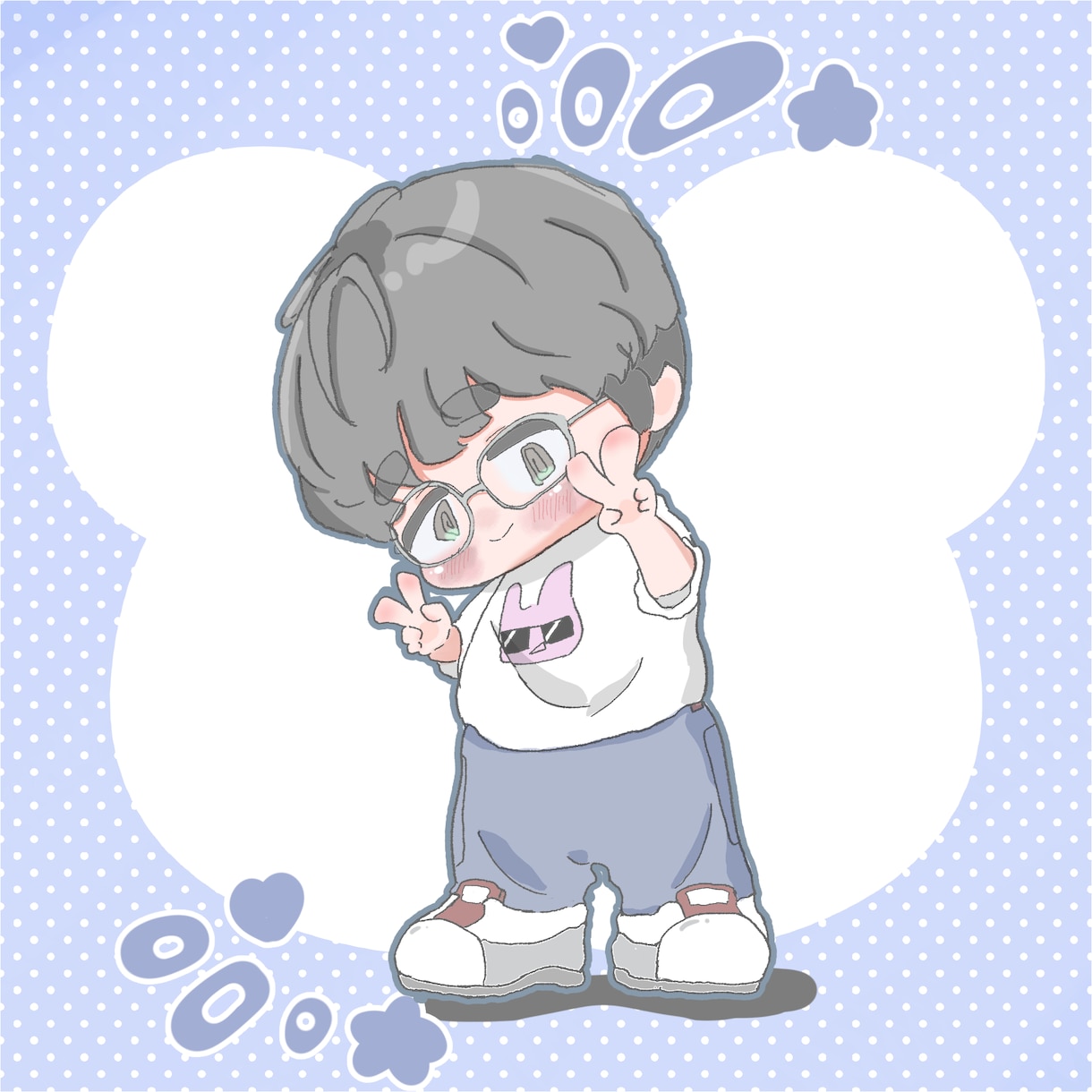 ほんわかタッチで可愛いちびキャラ描きます 個性的で表情豊かSNSやグッズにぴったり！商用利用◎ イメージ1