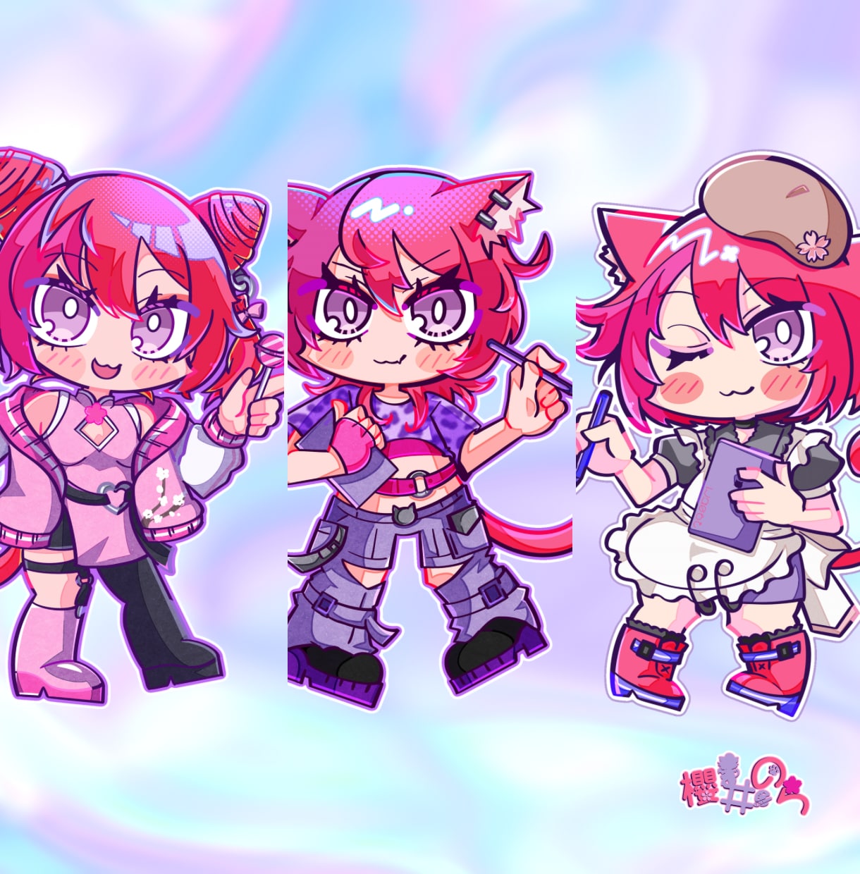 彩度の高い配色でデフォルメキャラクターを描きます 可愛くポップで目を惹くデフォルメイラストをお描きします！ イメージ1