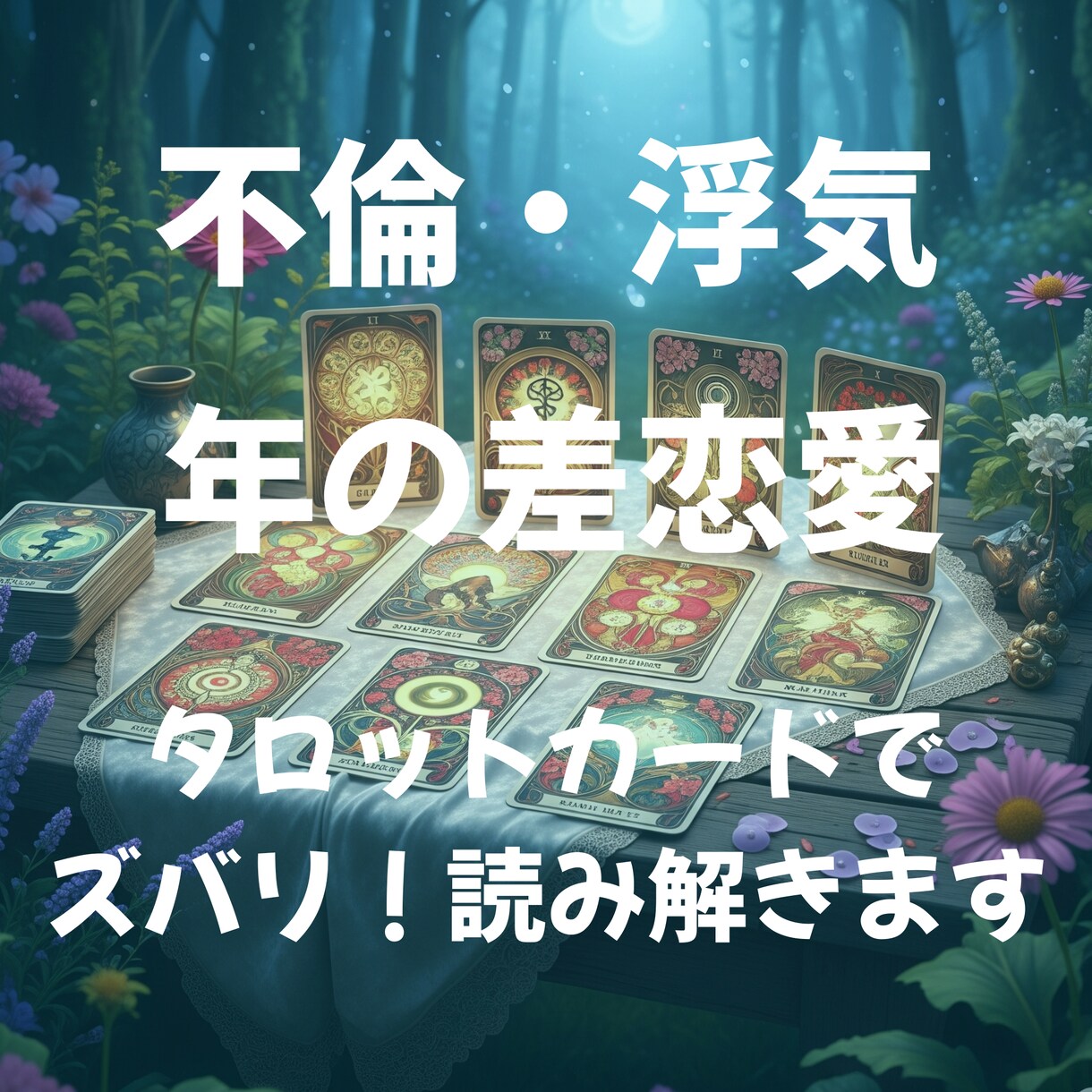 複雑な恋愛の悩みを解決へ導きます 【秘密の恋も年の差恋愛も幸せな未来へ】 イメージ1