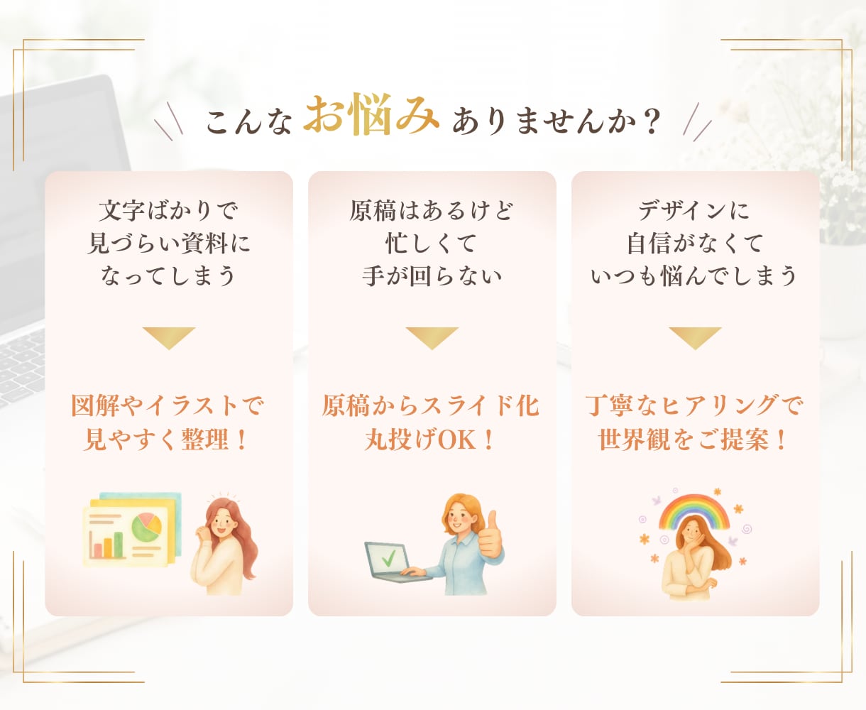 忙しいあなたに代わり伝わるスライド資料作成します 図解で分かりやすく作成します！急ぎの資料もお任せください！ イメージ2