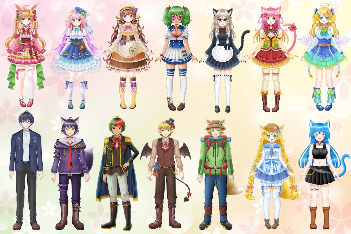 全部込みVTuberのLive2Dモデリングします キャラデザ～Live2Dモデリングまでの一括プラン！ イメージ4