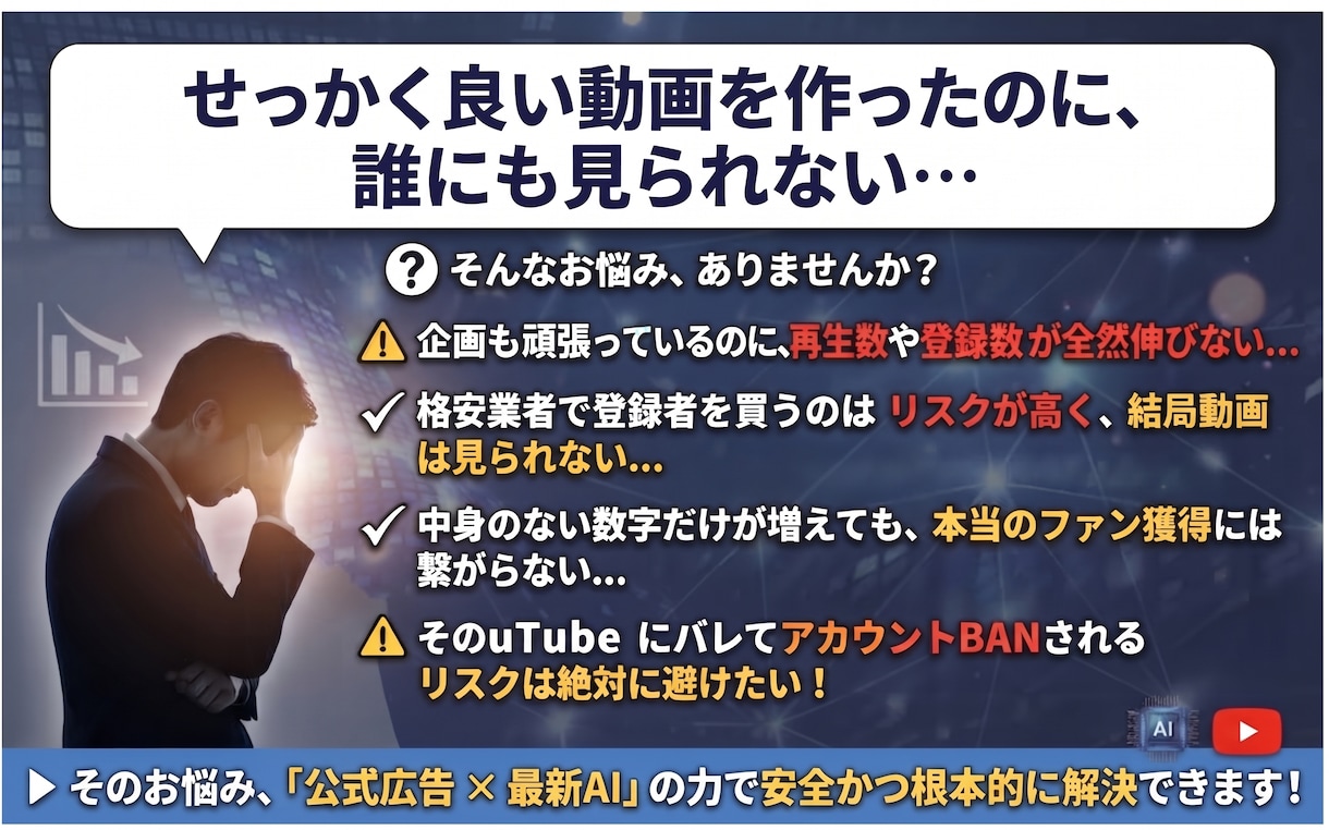 YouTube広告運用！AIで日本人登録伸ばします 【丸投げOK】広告で生きたファンを獲得！ イメージ2